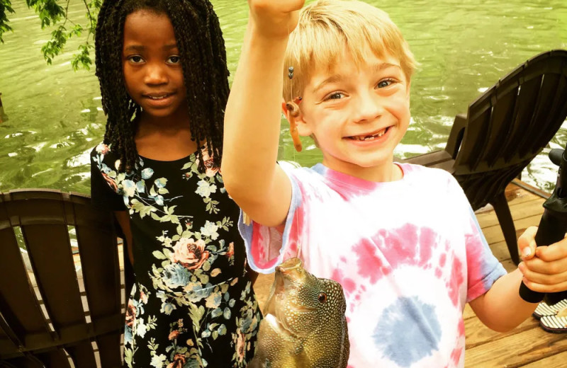 Fishing at Geronimo Creek Retreat.