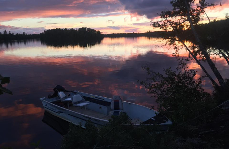 Boat at Nor'Wester Lodge & Canoe Outfitters.