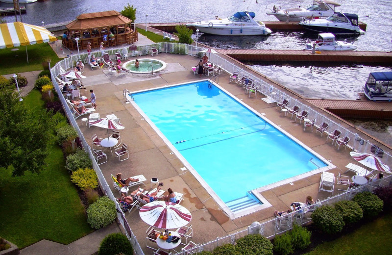 Outdoor pool at The Riveredge Resort.