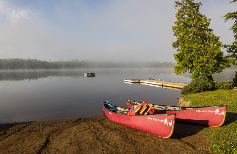 Canoeing at Golden Eagle Lodge.