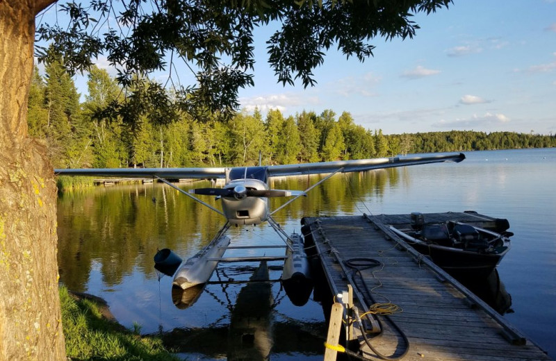 Boat plane at Rainbow Point Lodge.