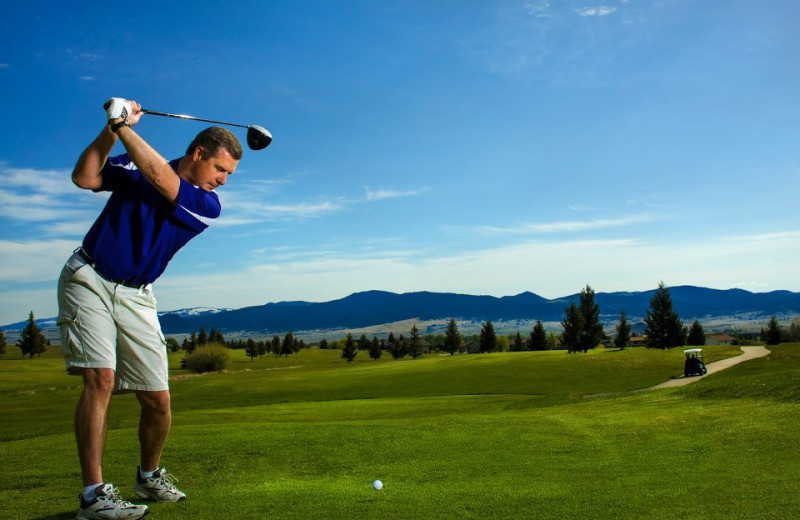 Hitting the greens at Fairmont Hot Springs Resort.