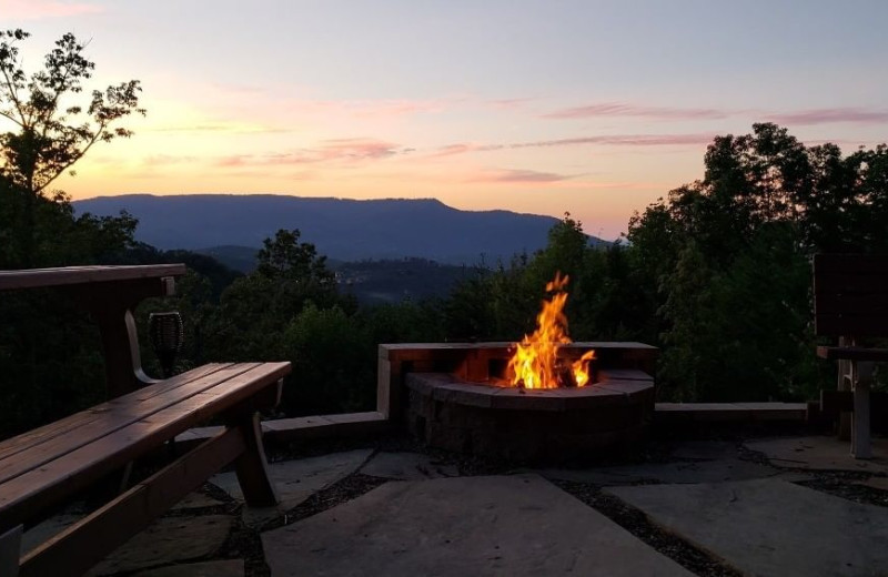 Fire pit at American Patriot Getaways, LLC.