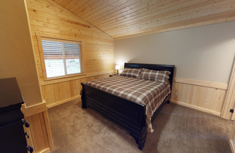 Rental bedroom at Island Park Reservations.