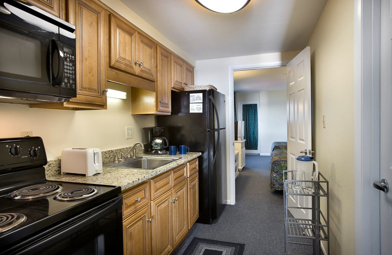 Guest kitchen at Palms Resort.