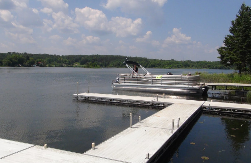 Docks at BlueWater Lodge.