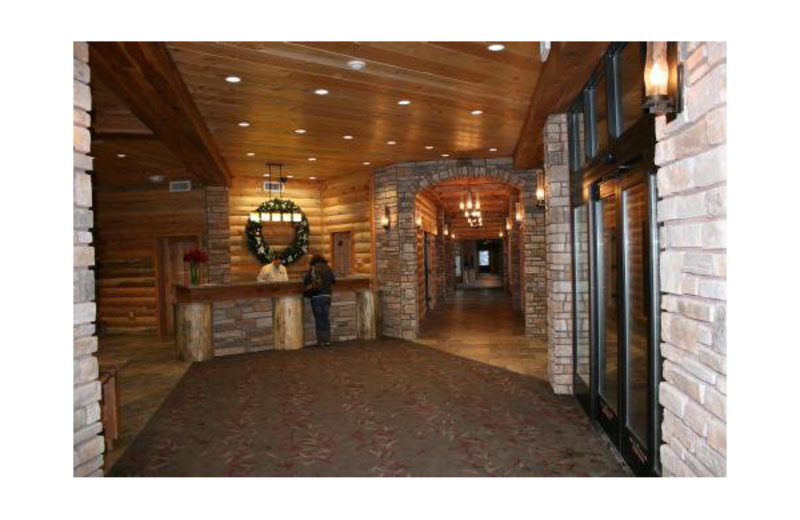 Front desk at Grand Lodge at Brian Head.