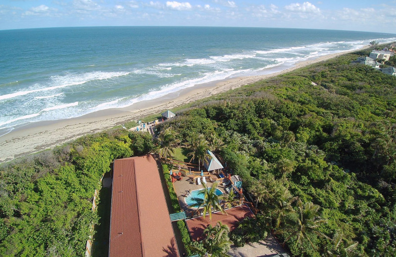 Aerial view of Seashell Suites.