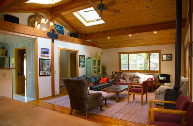 Rental living room at Redwood Coast Vacation Rentals