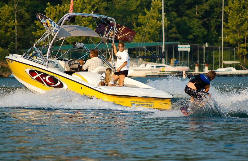 Boating at Alpine Lodge Resort.