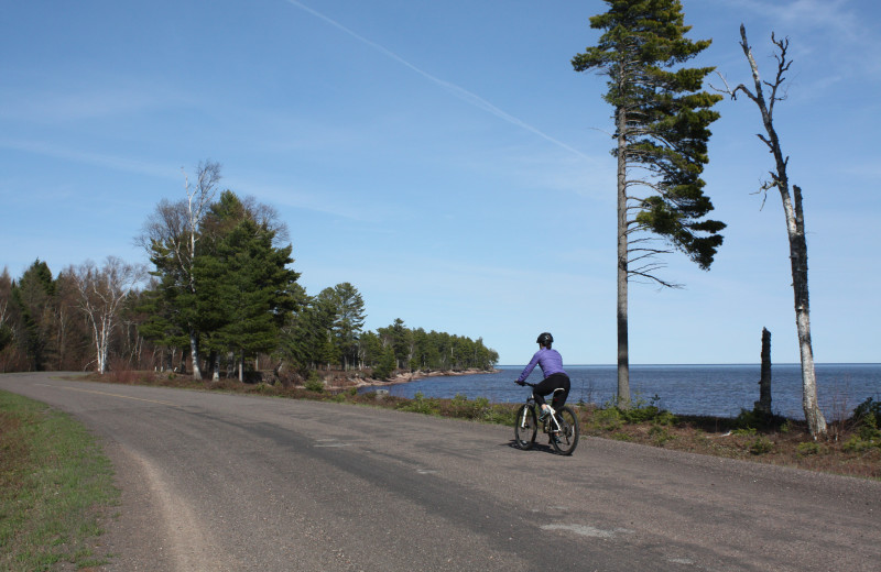 Biking at Aqua Log Cabin Resort.