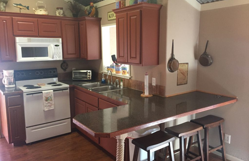 Kitchen at The Secret Cabin.