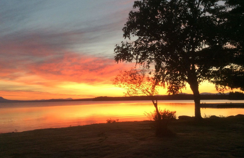 Sunset at Wilsons on Moosehead Lake.