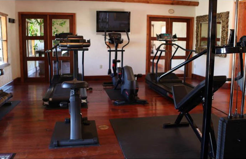 Fitness room at Cibolo Creek Ranch.