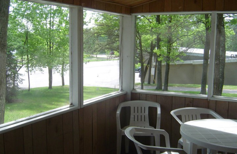 Porch view at Popp's Resort.