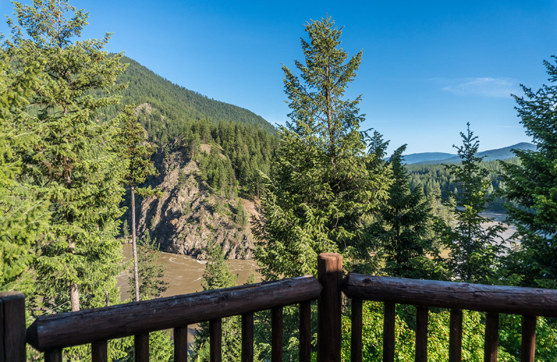 Balcony view at Montana River Lodge.
