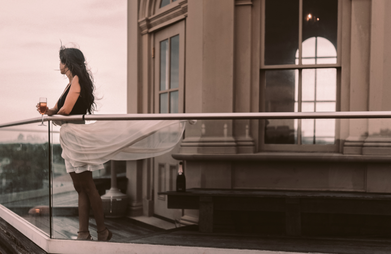 Balcony at Wentworth Mansion.