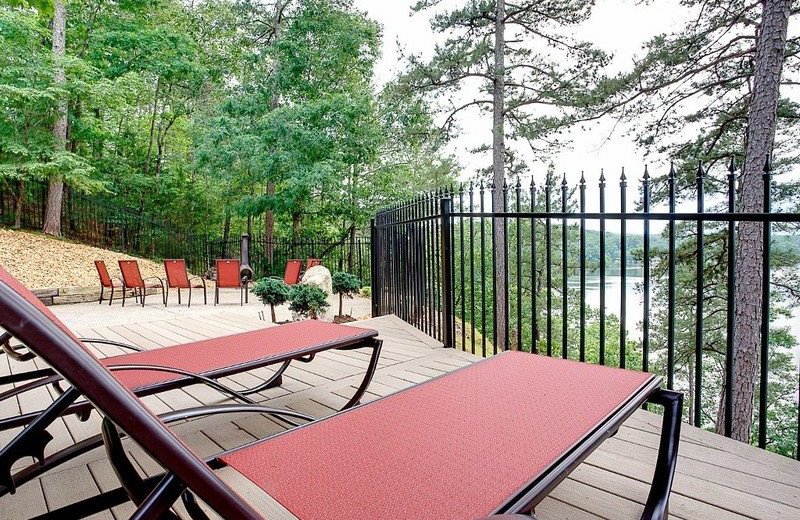 Rental deck at BlueSky Vacation Homes.