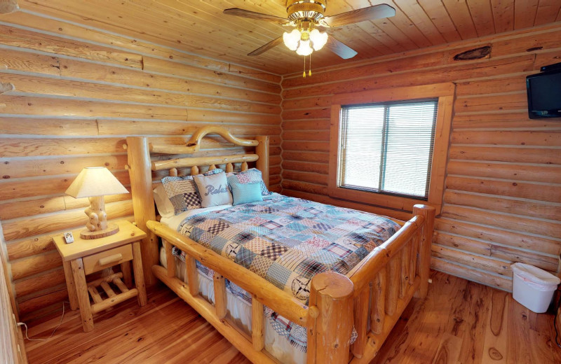 Rental bedroom at Island Park Reservations.