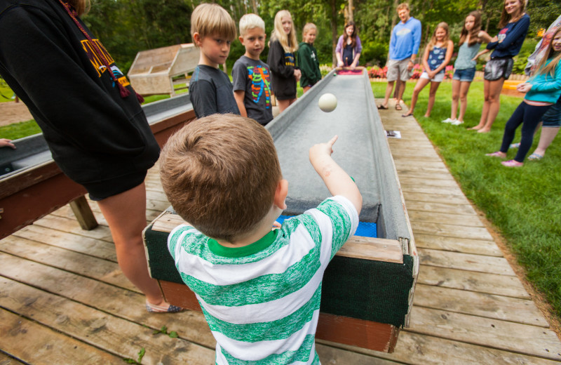 Half Moon Trail Resort offers many different unique games such as carpet ball. 