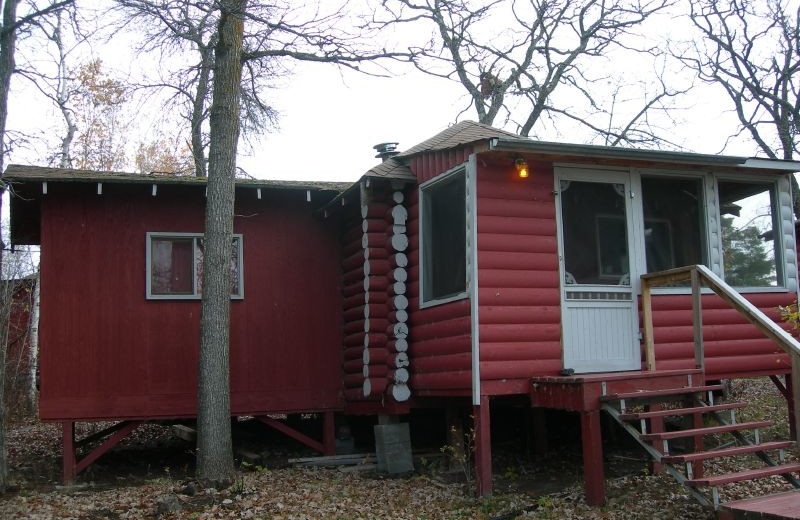 Cabin exterior at Whitefish Bay Camp.