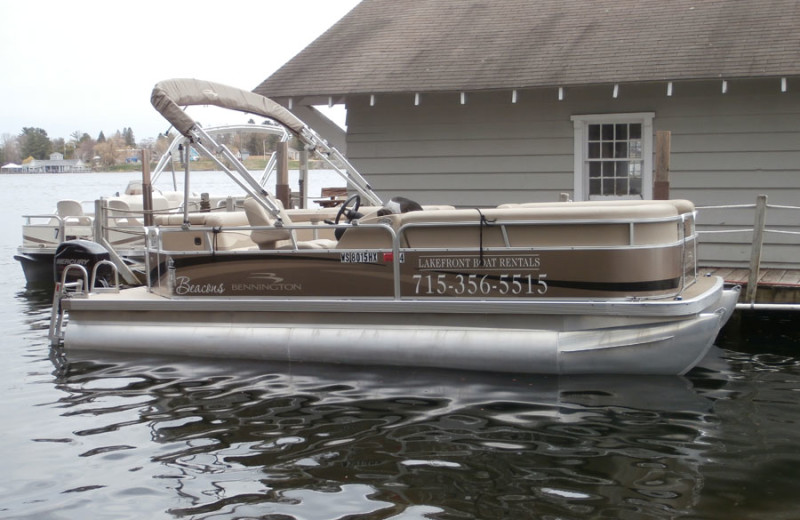 Pontoon at The Beacons of Minocqua.