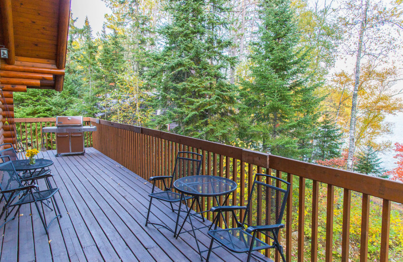 Cabin deck at White Eagle Resort.