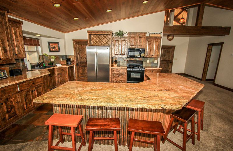 Rental kitchen at Big Bear Vacations.