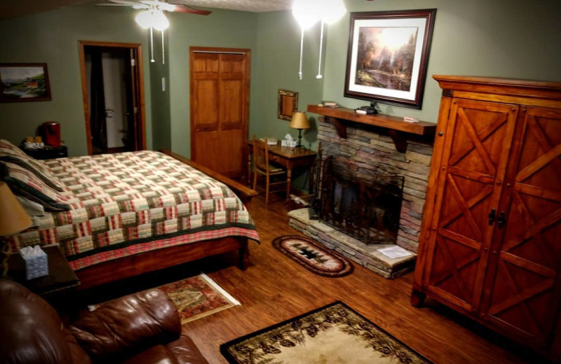 Guest room at Long Mountain Lodge.