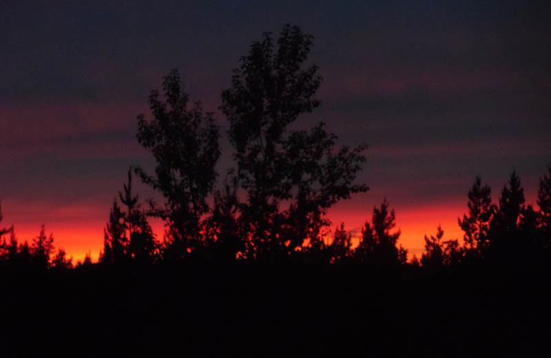 Sunset at Glaciers' Mountain Resort.