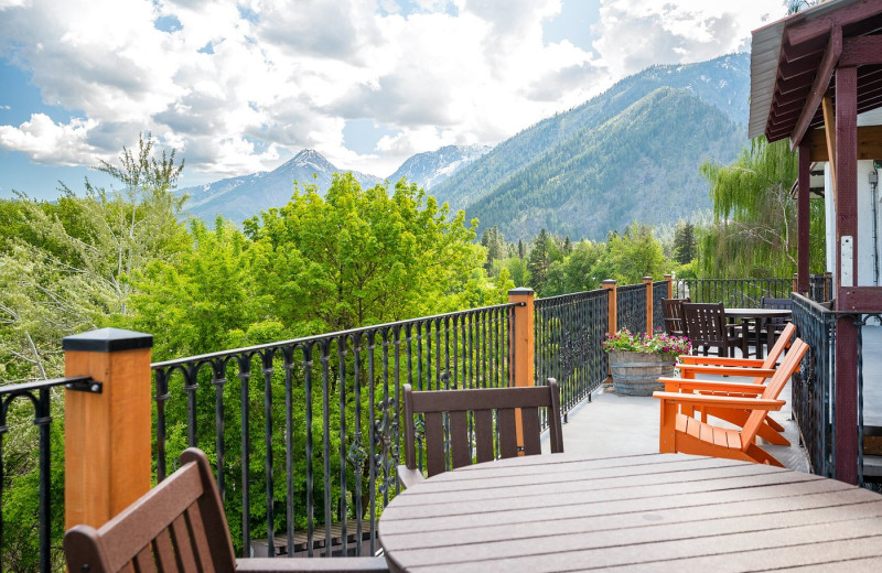 Patio at Hotel Leavenworth.