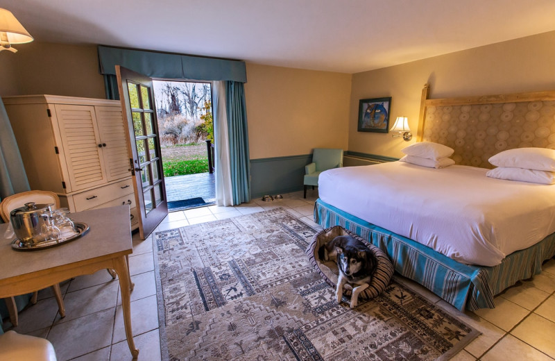 Guest room at La Tourelle Hotel & Spa.