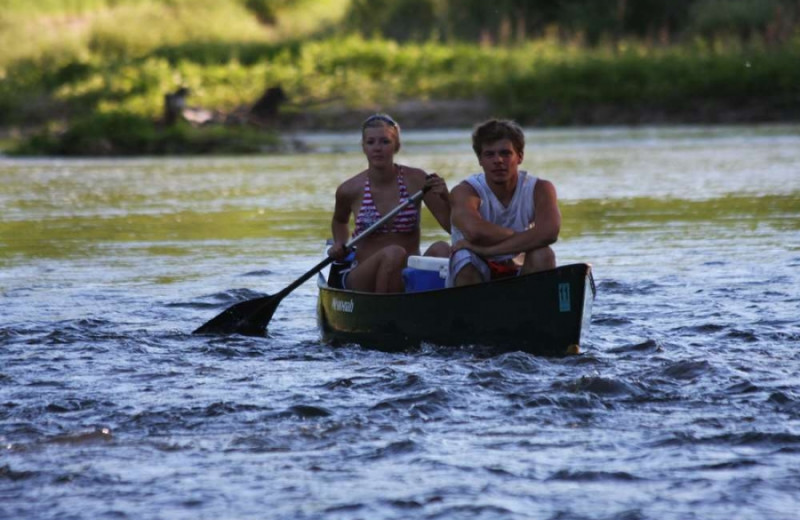 Canoeing at Cedar Valley Resort.
