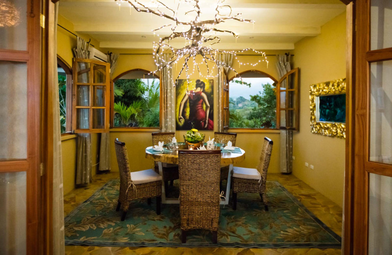 Dining at El Castillo Boutique Luxury Hotel.