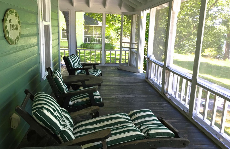 Cottage porch at Watervale Inn.