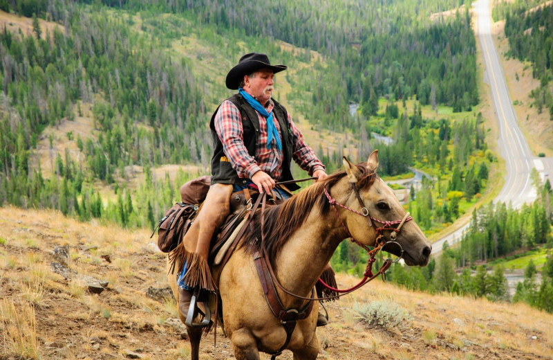 Horseback riding at Shoshone Lodge & Guest Ranch.