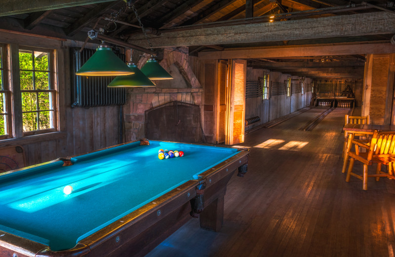 Bowling alley at White Pine Camp.