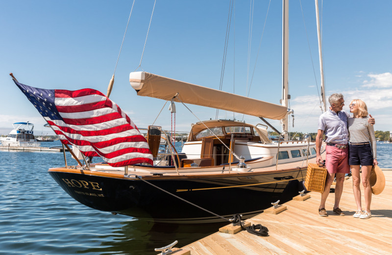 Boating at Boothbay Harbor Oceanside Golf Resort.