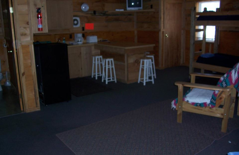 Interior of Guest Cabins at  Fox Hollow Lodge.