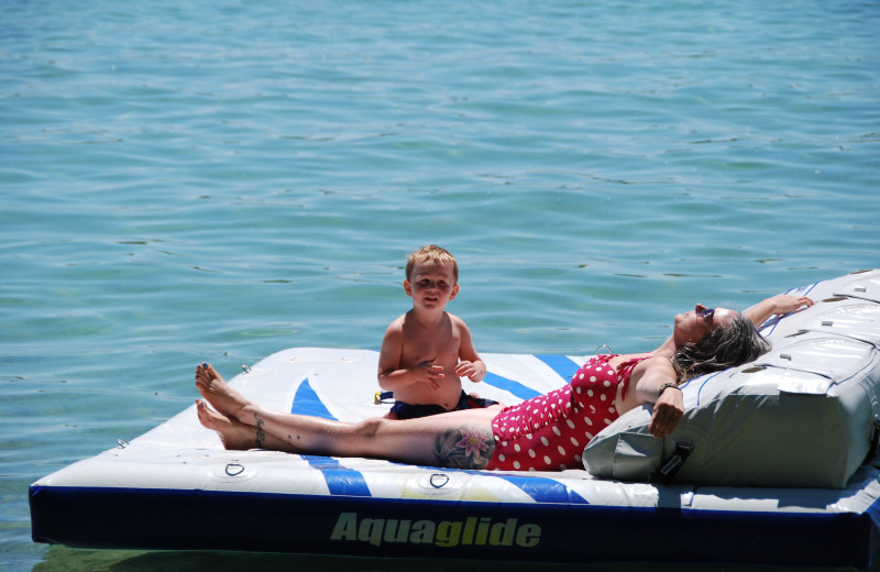 Floating at White Birch Lodge.