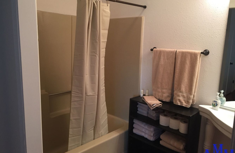 Rental bathroom at Cozy Mountain Condo (AMM Properties).