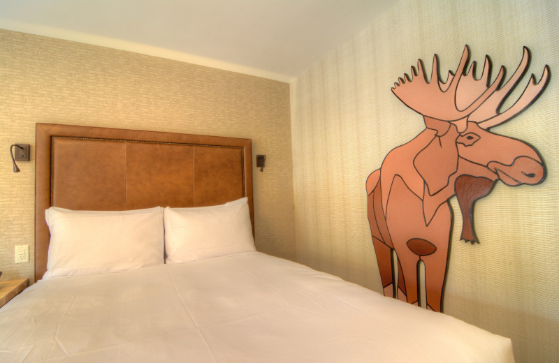 Guest room at Moose Hotel & Suites.