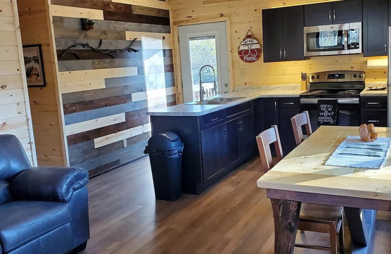 Cabin interior at Chippewa Lodge Leech Lake.