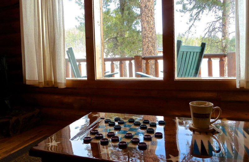 Cabin interior at Newton Fork Ranch.