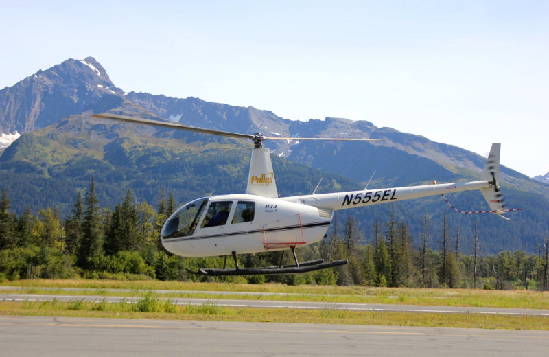 Helicopter ride at Soldotna B&B Lodge and Alaska Fishing Charters.