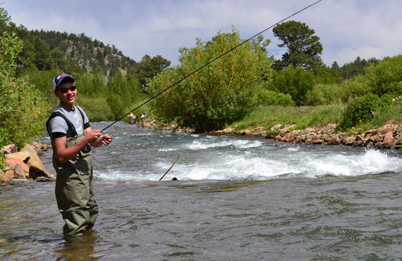 Fishing at Tumbling River Ranch.