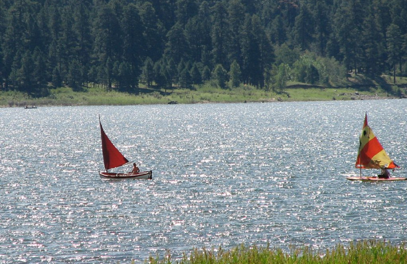 Sailing at Lone Wolf Cabins and Getaway.