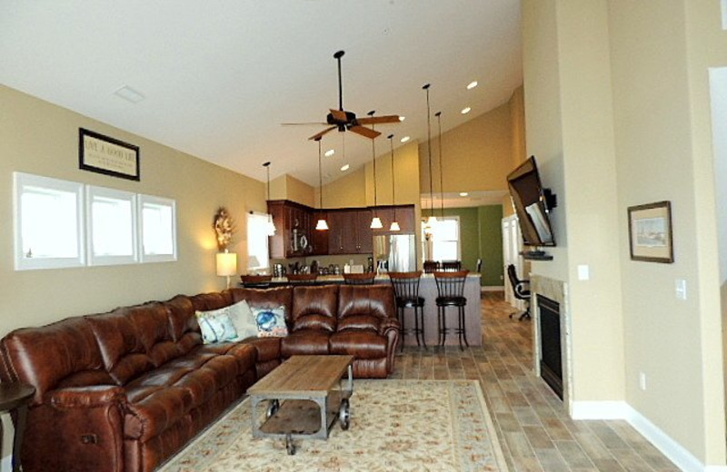 Rental kitchen living room at Central Reservations.