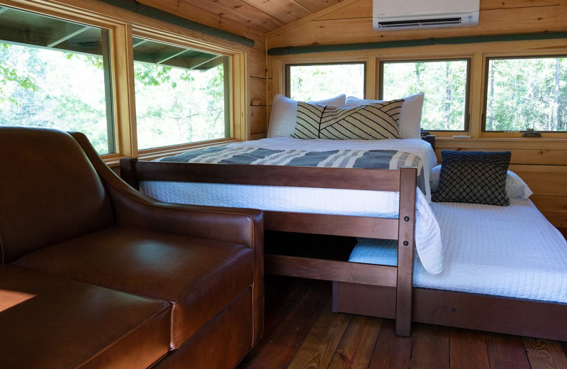 Cabin interior at Yogi Bear's Camp Golden Valley.