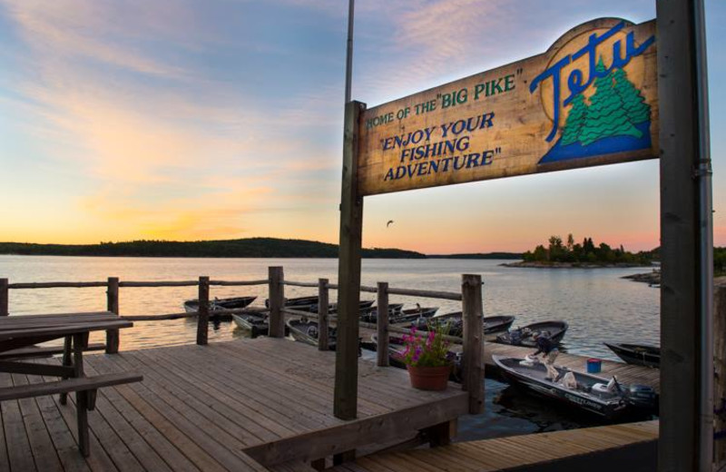 Dock at Tetu Island Lodge.